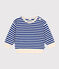 Sweatshirt  in badstof voor baby's blauw SURF/ AVALANCHE