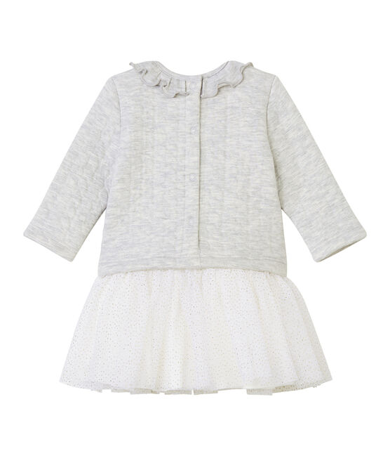 Robe manches longues pièces bébé fille gris BELUGA CHINE