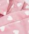 Kamerjas van fleece met print voor kinderen roze/wit