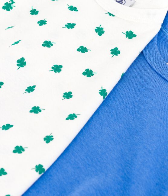 Set met 2 T-shirts met korte mouwen voor jongens met palmboomprint in katoen variante 1