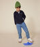 Sweatshirt zippé à capuche enfant garçon bleu SMOKING