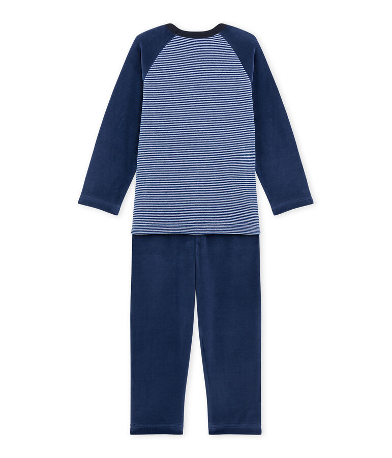 Pyjama gar&ccedil;on &agrave; motif loup bleu/bleu/blanc