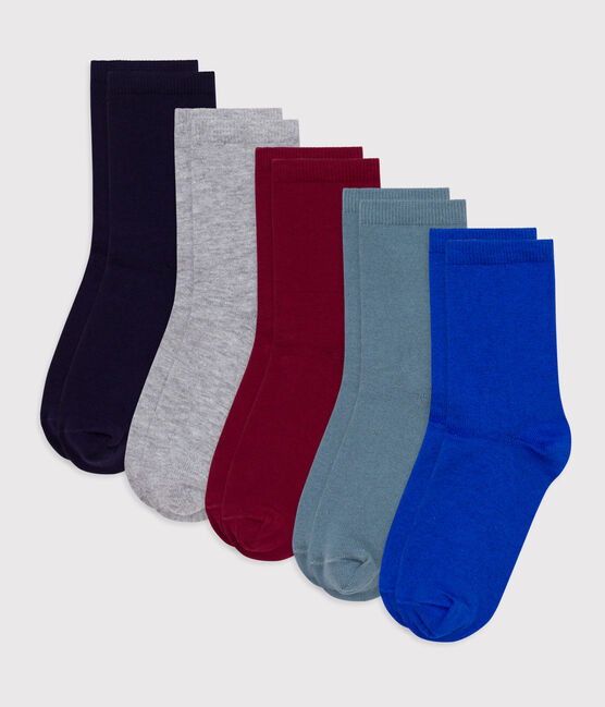 5 paires de chaussettes enfant unies en coton variante 2