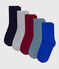 5 paires de chaussettes enfant unies en coton variante 2