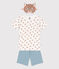 Pyjama motif animal avec masque en coton enfant blanc MARSHMALLOW/blanc MULTICO