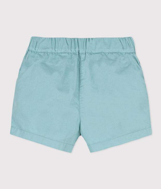 Short in stevige keperstof voor baby's groen