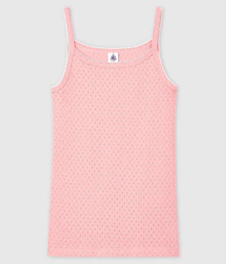 Dames fantasiehemd met bandjes roze/wit