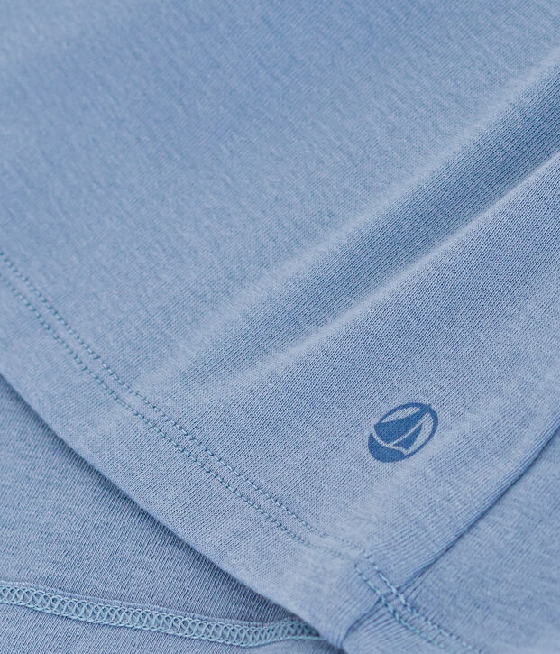 L'Iconique, effen katoenen T-shirt voor dames blauw