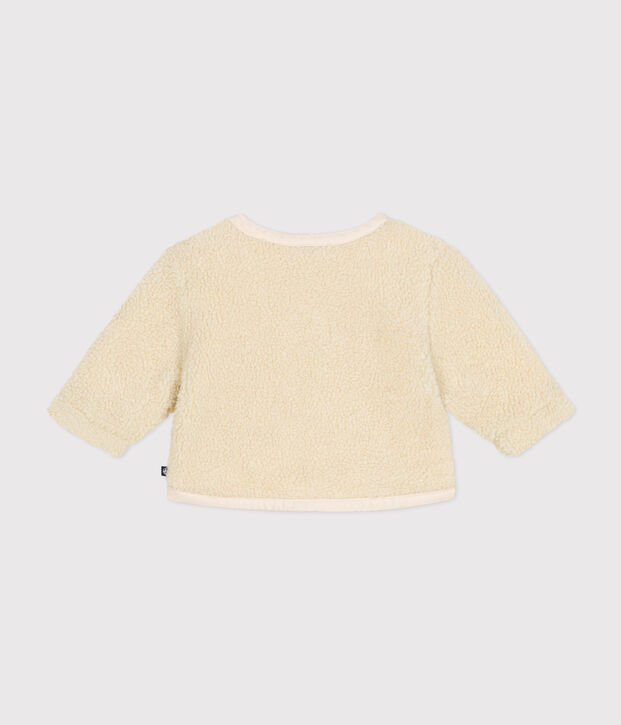 Babyvestje van sherpa ecru