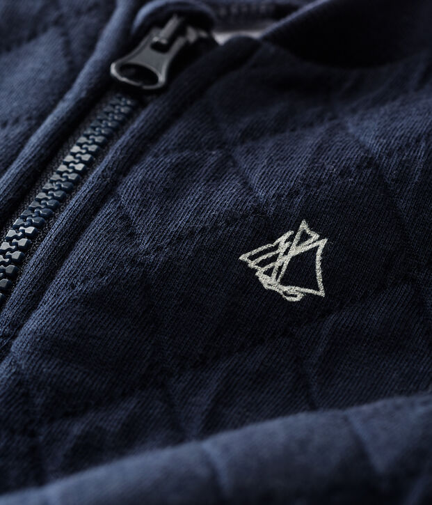 Cardigan babyjongen van gewatteerde tubic blauw