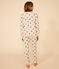 Pyjama en coton motif cœur femme blanc AVALANCHE/ MULTICO