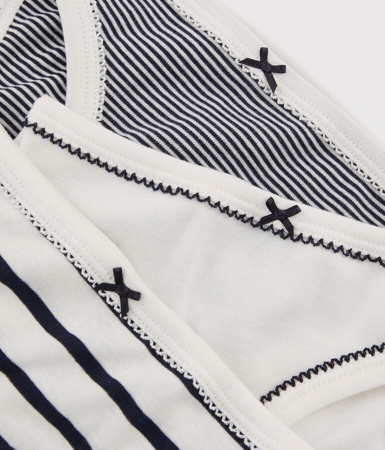 Lot de 3 culottes ray&eacute;es fille multicouleur