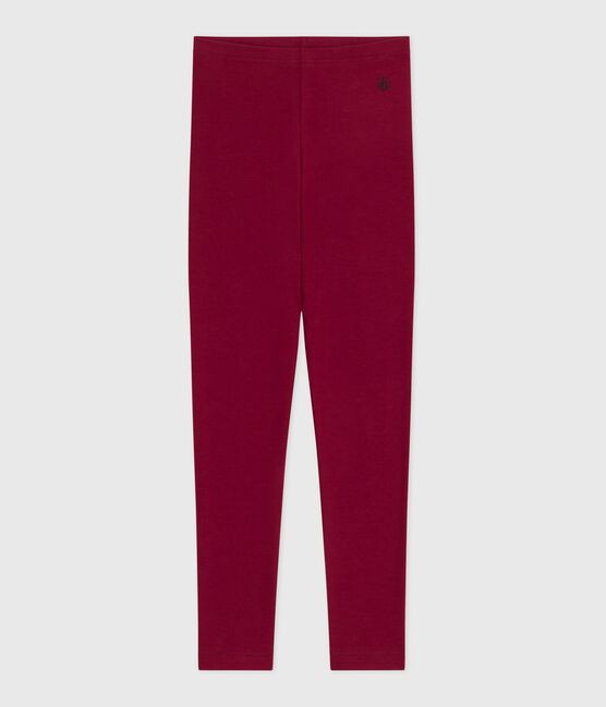 Effen katoenen legging voor kinderen AMARANTE