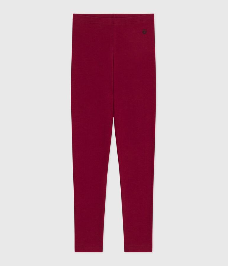 Legging enfant en coton uni rouge