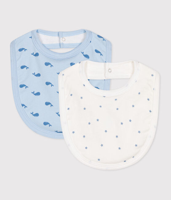 Set met 2 katoenen slabbetjes met print voor baby's variante 2