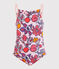 Maillot de bain 1 pièce écoresponsable enfant fille rose PATIENCE/blanc MULTICO