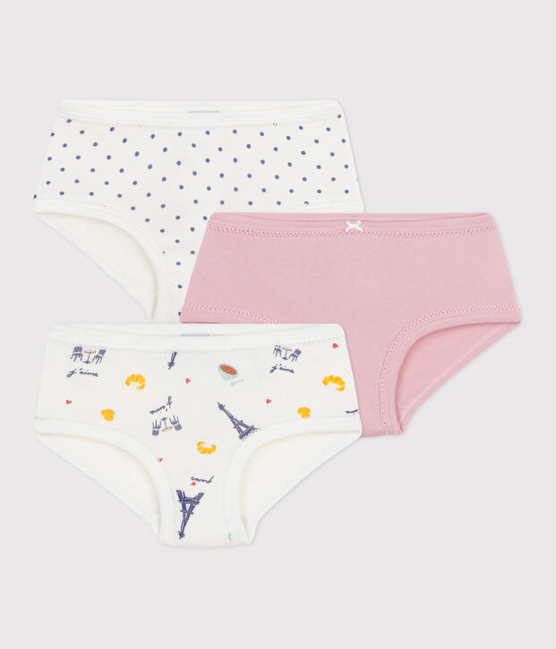 Set van katoenen slips met hoge taille en print van Parijs voor kinderen multicouleur