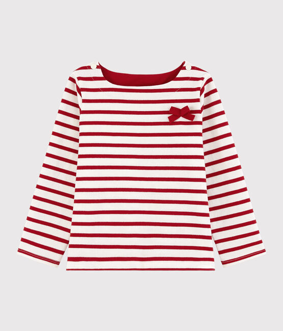 Marinetrui voor meisjes kinderen wit MARSHMALLOW/rood TERKUIT