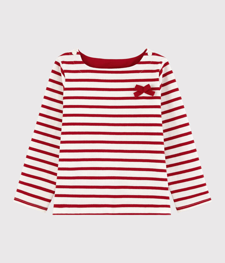 Marinetrui voor meisjes kinderen wit MARSHMALLOW/rood TERKUIT