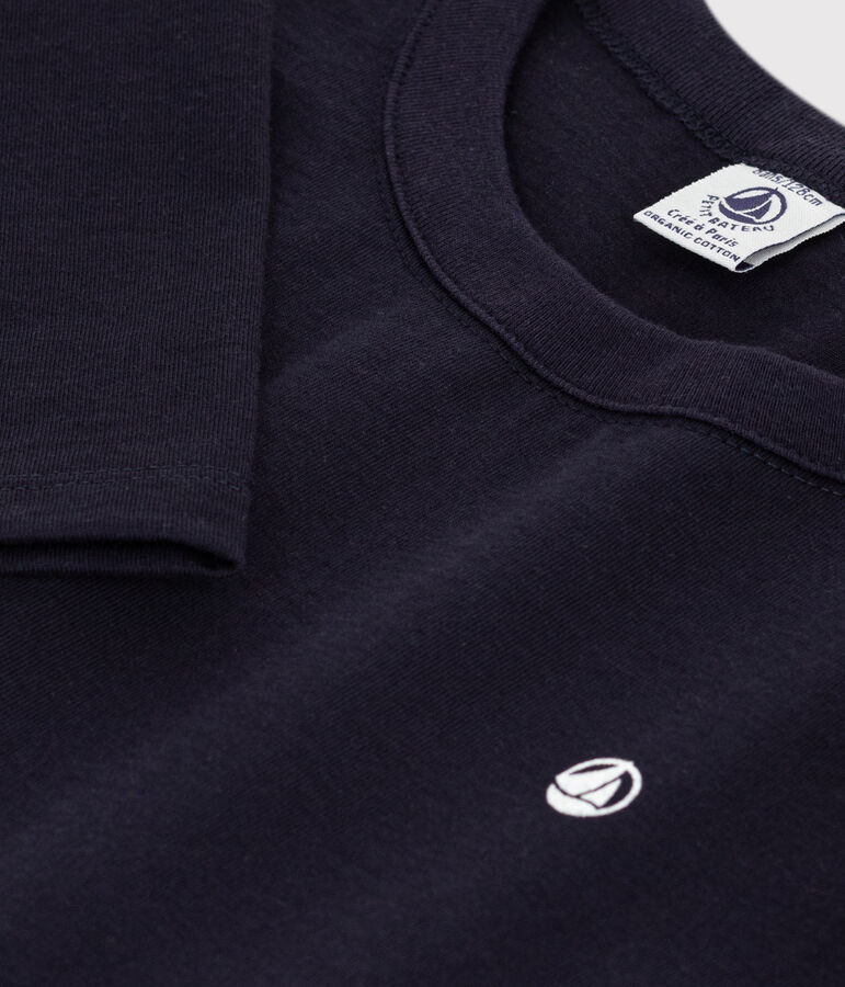 Tee-shirt manches longues enfant gar&ccedil;on bleu