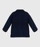Halflange effen parka voor kinderen blauw SMOKING