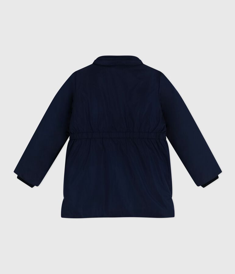 Parka enfant mi-longue unie bleu