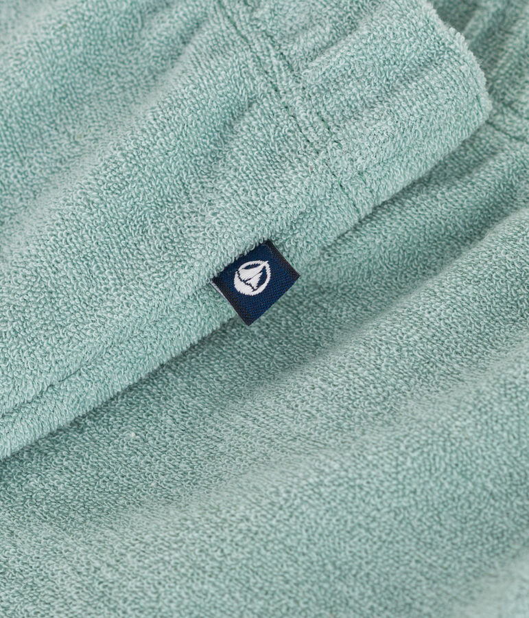 Babyshort van katoenen badstof groen