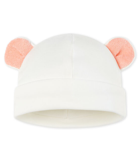 Bonnet bébé en côte blanc MARSHMALLOW