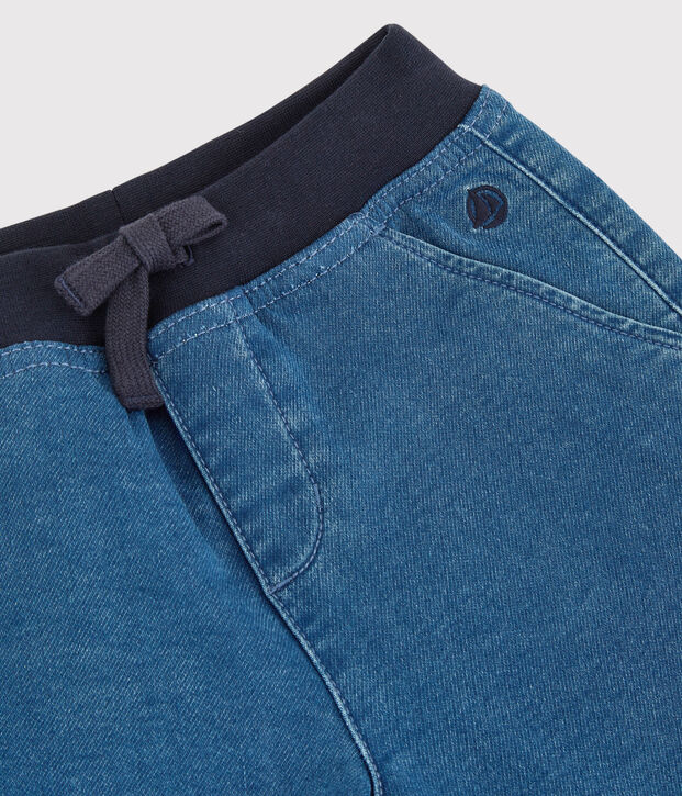 Jongensbermuda in verantwoord denim blauw