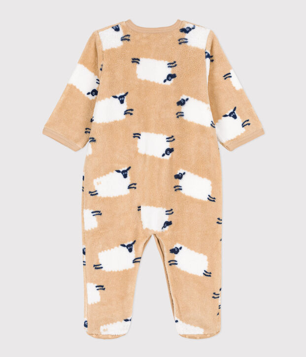 Surpyjama b&eacute;b&eacute; en polaire beige/multicouleur