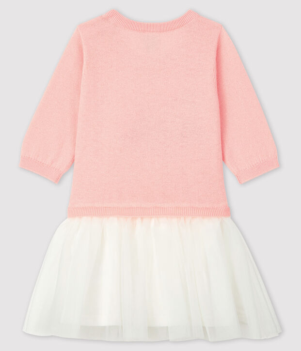 Robe manches longues b&eacute;b&eacute; fille rose