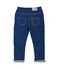 Pantalon bébé mixte en maille denim bleu MEDIEVAL/beige ECRU CN