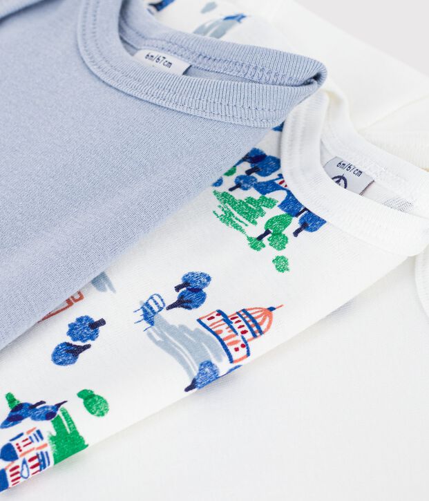 Setje van katoenen body's met korte mouwen en sterrenprint multicouleur