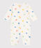 Katoenen babypyjama zonder voetjes met print wit MARSHMALLOW/wit MULTICO