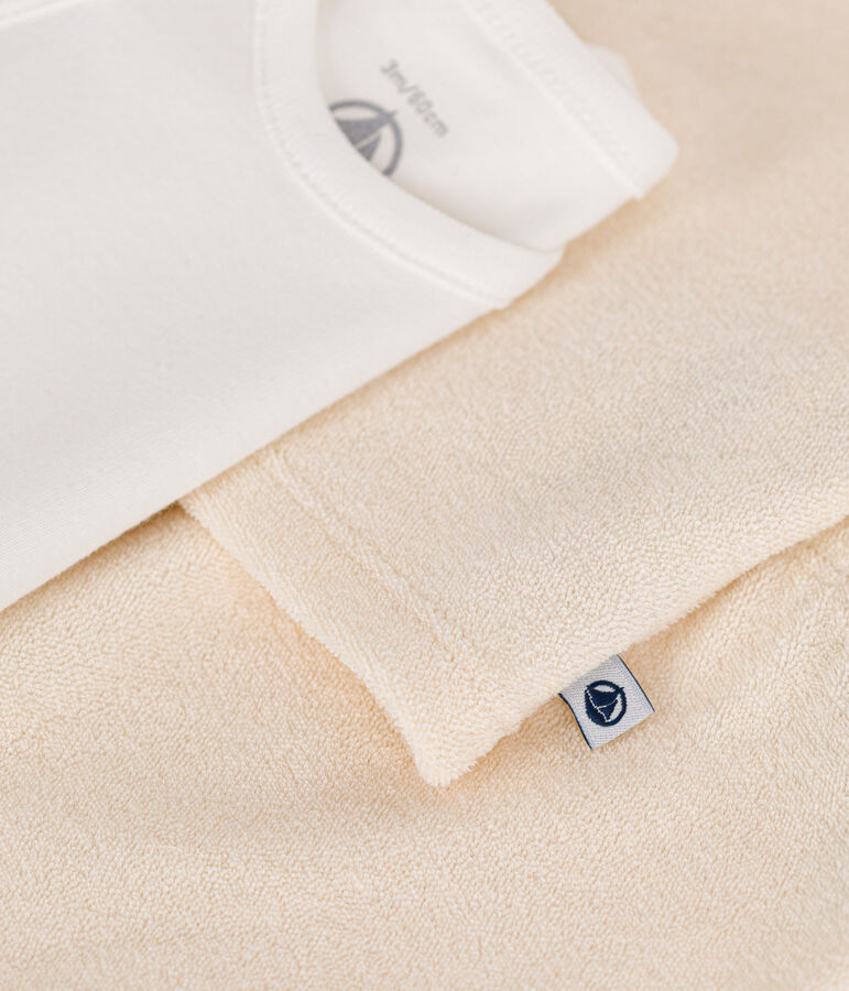 Driedelige babypyjama van badstof ecru AVALANCHE