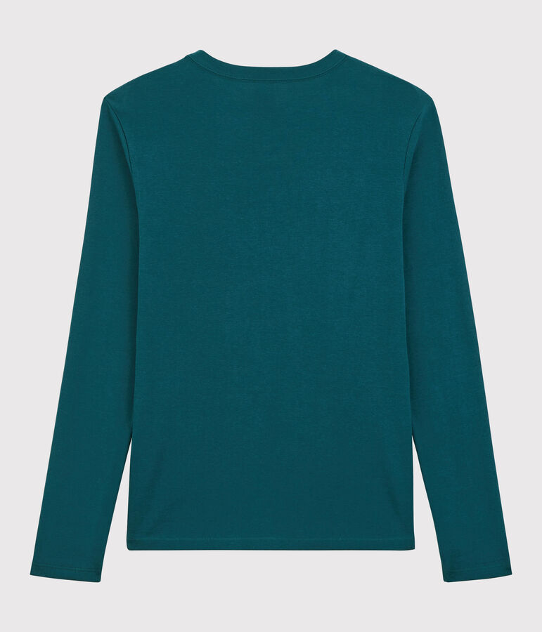 Iconisch katoenen Dames t-shirt met ronde hals groen