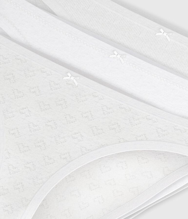 Lot de 3 culottes femme en coton multicouleur