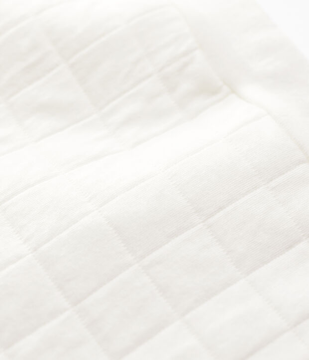 Witte gewatteerde broek van biologisch katoen. wit