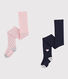 Lot de 2 paires de collants enfant fille