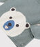 Cardigan voor baby's met beer van wol en katoen grijs SEDUMBLUE