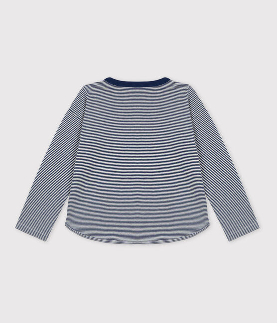 Jongens-T-shirt van tubic met lange mouwen blauw MEDIEVAL/ MONTELIMAR