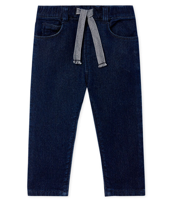 Broek van mesh met denim effect baby gemixt blauw JEAN