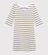 Robe virevoltante femme rayure tricolore