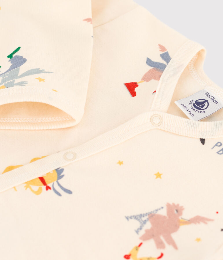 Paris slaappakje voor baby's in molton ecru/multicouleur