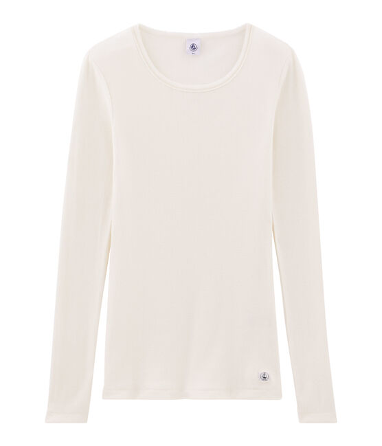 Warm damesshirt wit MARSHMALLOW