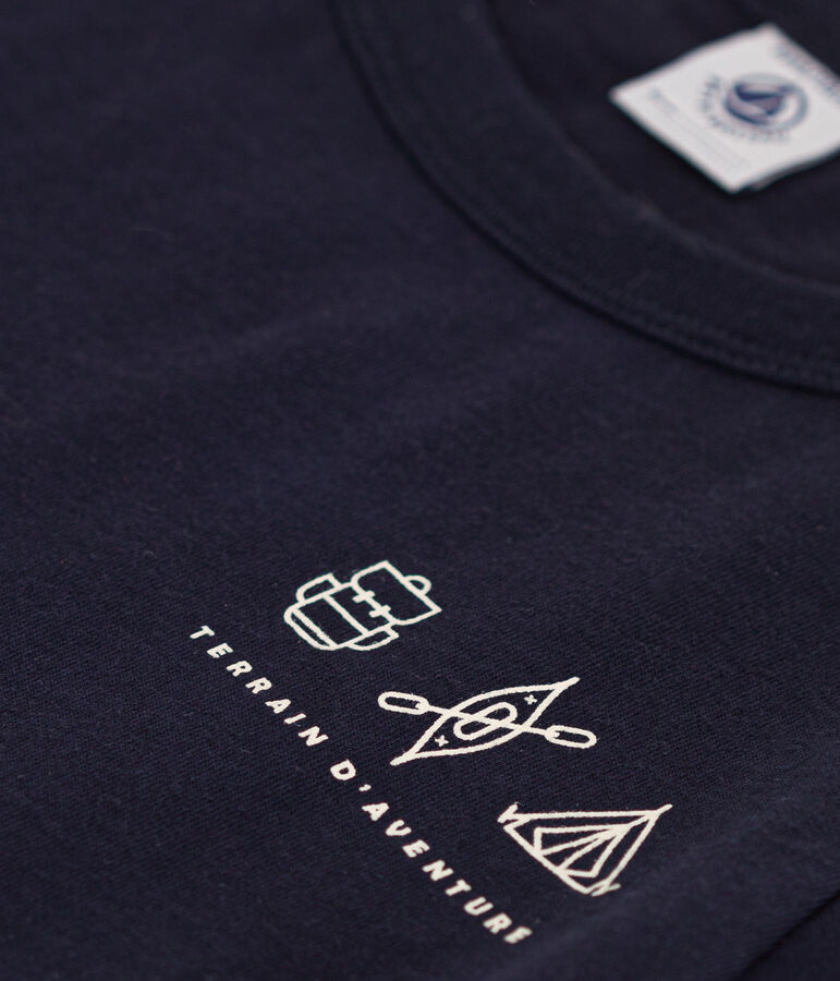 T-shirt van lichte jersey voor jongens blauw