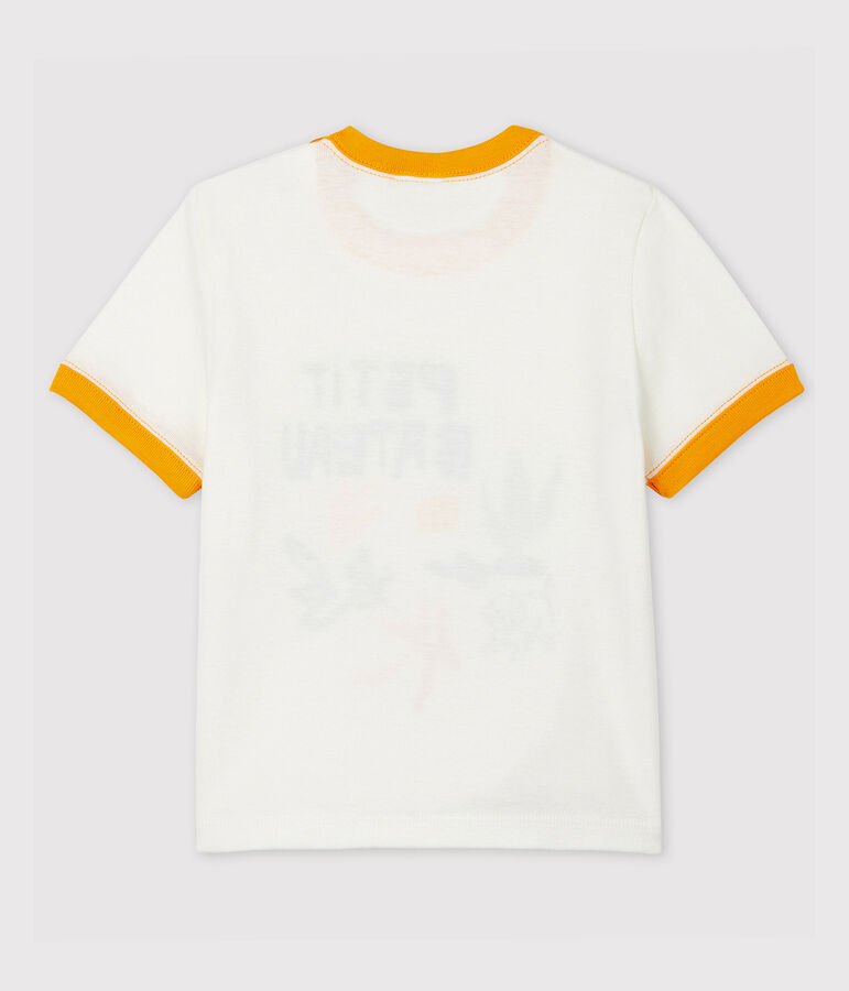 Tee-shirt en coton b&eacute;b&eacute;. blanc