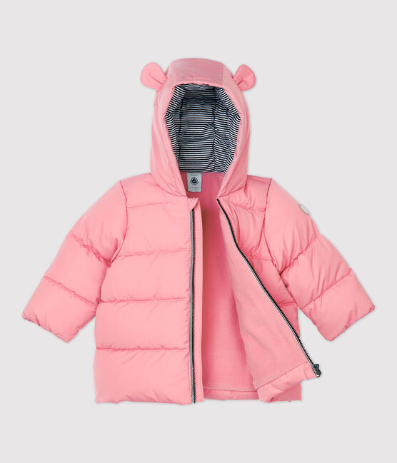 Doudoune polyester bébé. rose CHARME