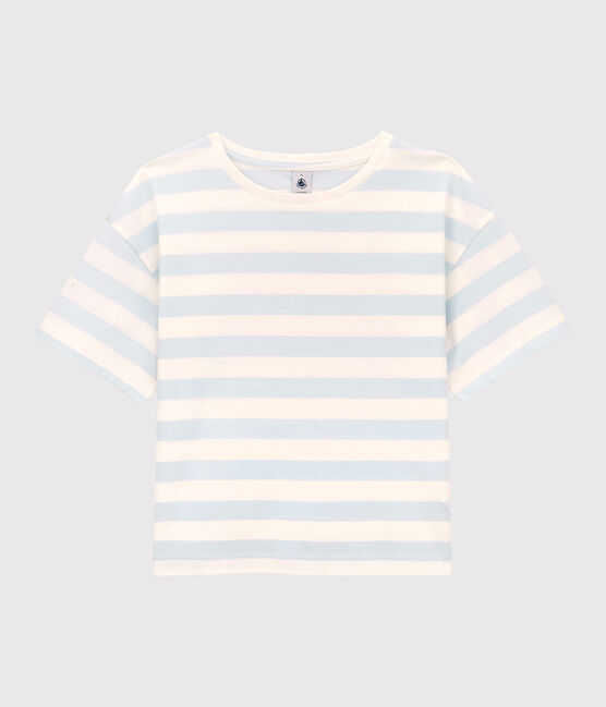 TEE-SHIRT LE BOXY en coton Femme PLEINAIR/ MARSHMALLOW