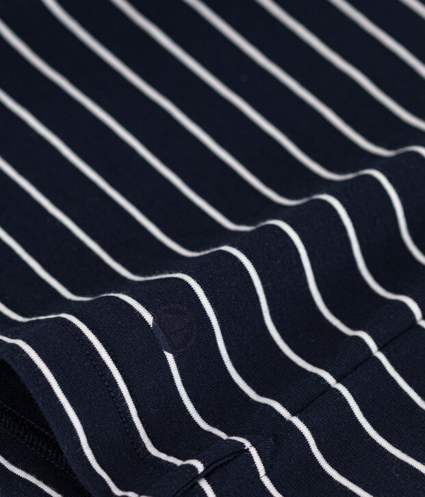 LE BOXY, T-shirt voor dames in katoen blauw/wit